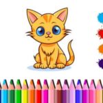 Livro De Colorir Gato Bonito
