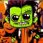 Franky & amp; vampiro Halloween Puzzle