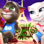 Coloração de Talking Tom e Angela