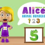 Números dos animais do mundo de Alice