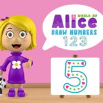 Mundo de Alice desenhar números
